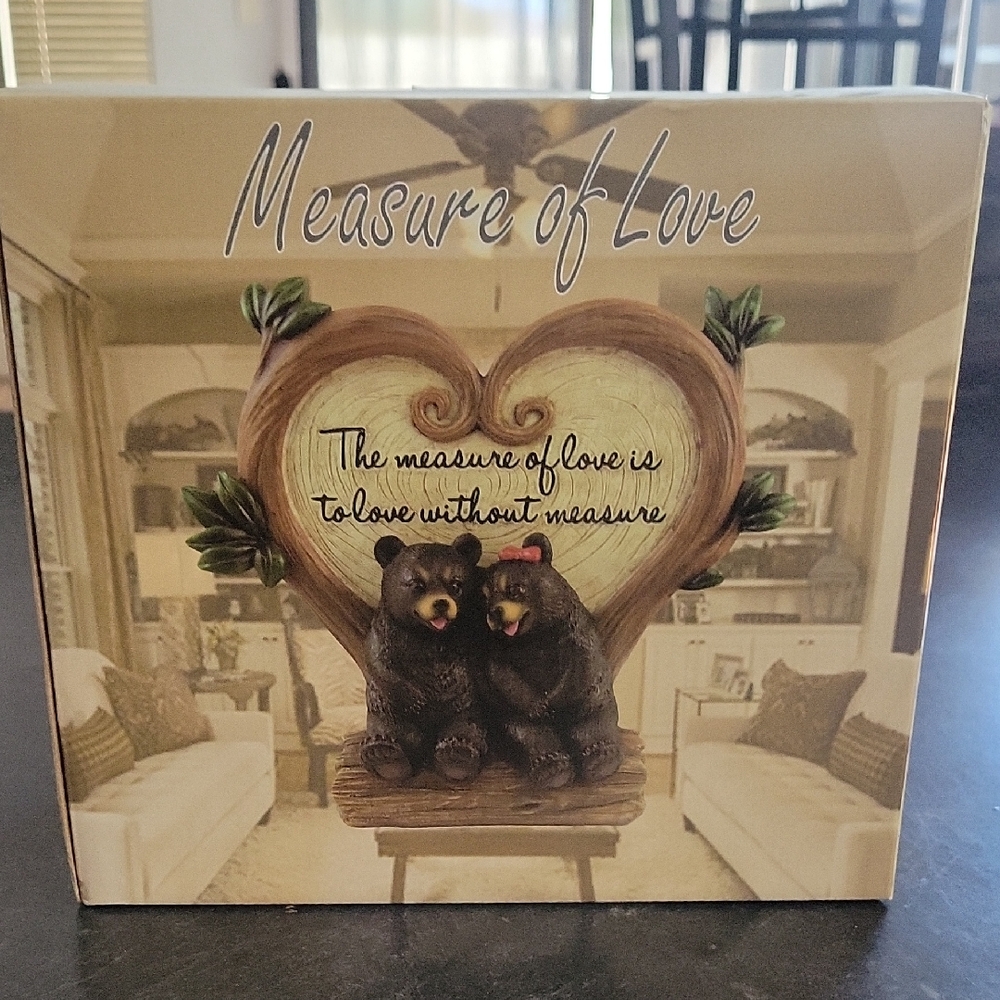 Heartwarming Bear Figurine - Brown and Black